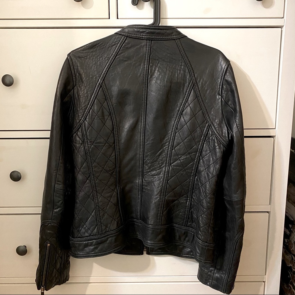 Michael Kors Quilted Leather Motorcycle Jacket